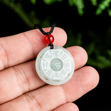 Natural Jade Pendant Yin and Yang Tai Chi Bagua Jadeite Pendant