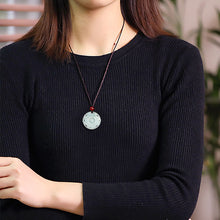 Natural Jade Pendant Yin and Yang Tai Chi Bagua Jadeite Pendant