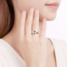 Natural Jade Ring Adjustable Silver Jadeite Ring