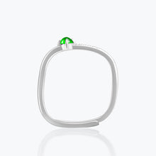 Natural Jade Ring Adjustable Silver Jadeite Ring