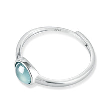 Natural Jade Ring Adjustable Silver Jadeite Ring