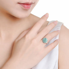Natural Jade Ring Adjustable Silver Jadeite Ring