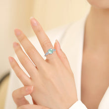 Natural Jade Ring Adjustable Silver Jadeite Ring