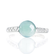 Natural Jade Ring Adjustable Silver Jadeite Ring