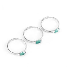 Natural Jade Ring Adjustable Silver Jadeite Ring