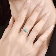 Natural Jade Ring Adjustable Silver Jadeite Ring