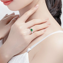 Natural Jade Ring Adjustable Silver Jadeite Ring
