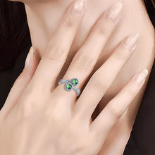 Natural Jade Ring Adjustable Silver Jadeite Ring