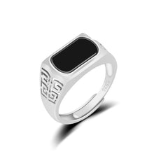 Natural Jade Ring Adjustable Silver Jadeite Ring