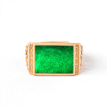 Natural Jade Ring Adjustable Silver Jadeite Ring