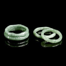 Natural Jade Ring Bamboo Jadeite Band Ring