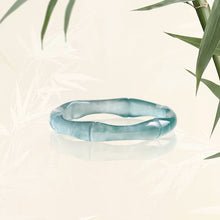 Natural Jade Ring Bamboo Jadeite Band Ring