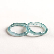 Natural Jade Ring Bamboo Jadeite Band Ring