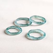 Natural Jade Ring Bamboo Jadeite Band Ring