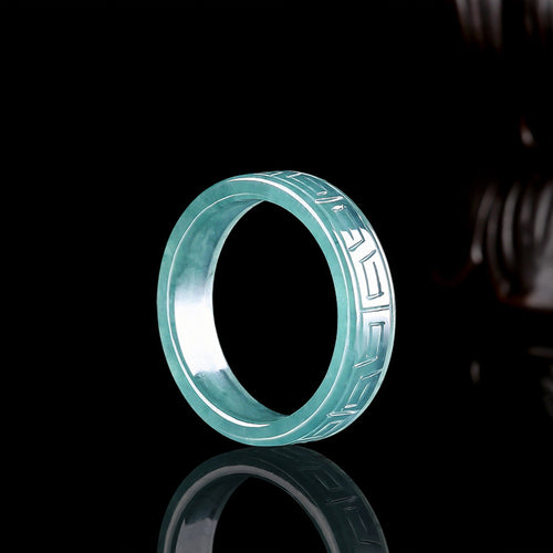 Natural Jade Ring Jadeite Band Ring