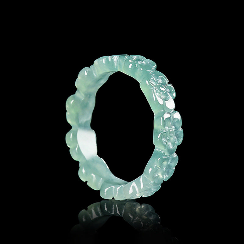 Natural Jade Ring Jadeite Band Ring