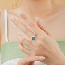 Natural Jade Ring Jadeite Silver Adjustable Ring