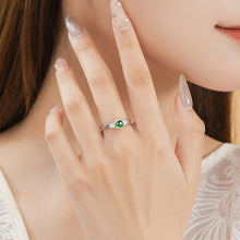Natural Jade Ring Jadeite Silver Adjustable Ring