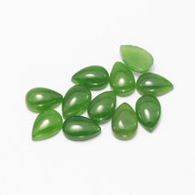 Natural Jade Teardrop Shape Green Nephrite Cab