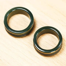 Natural Jade Wedding Band Nephrite Gold Jade Engagement Ring