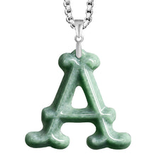 Natural Jade Pendant Letter Jadeite Pendant