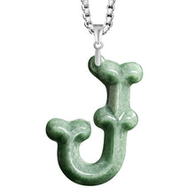 Natural Jade Pendant Letter Jadeite Pendant