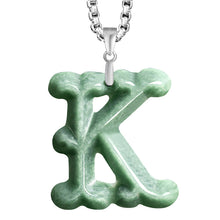 Natural Jade Pendant Letter Jadeite Pendant