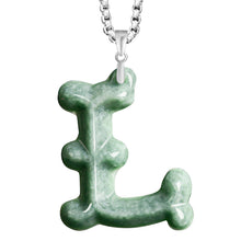 Natural Jade Pendant Letter Jadeite Pendant