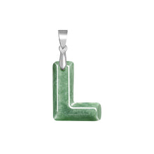 Natural Jade Pendant Letter Jadeite Pendant