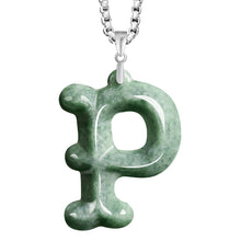 Natural Jade Pendant Letter Jadeite Pendant