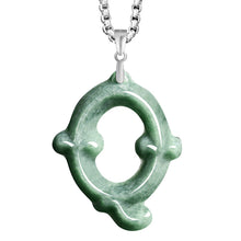 Natural Jade Pendant Letter Jadeite Pendant