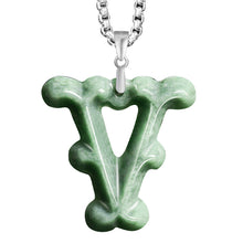 Natural Jade Pendant Letter Jadeite Pendant