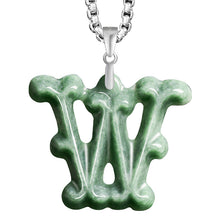 Natural Jade Pendant Letter Jadeite Pendant