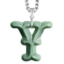 Natural Jade Pendant Letter Jadeite Pendant