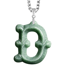 Natural Jade Pendant Letter Jadeite Pendant
