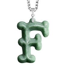 Natural Jade Pendant Letter Jadeite Pendant
