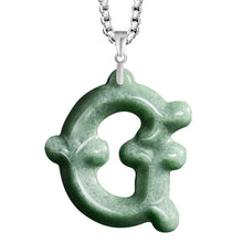 Natural Jade Pendant Letter Jadeite Pendant