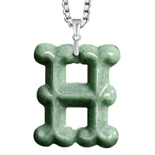 Natural Jade Pendant Letter Jadeite Pendant