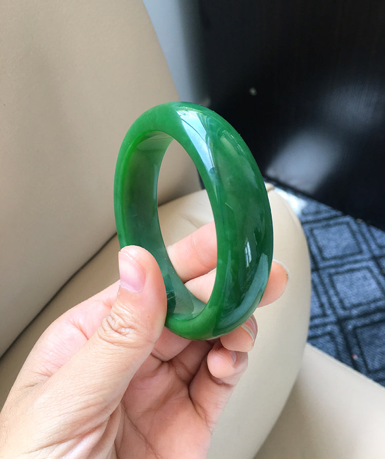 Natural Jade Bangle Nephrite Bangle Internal Diameter 56.8mm NBE017 Jade Nature