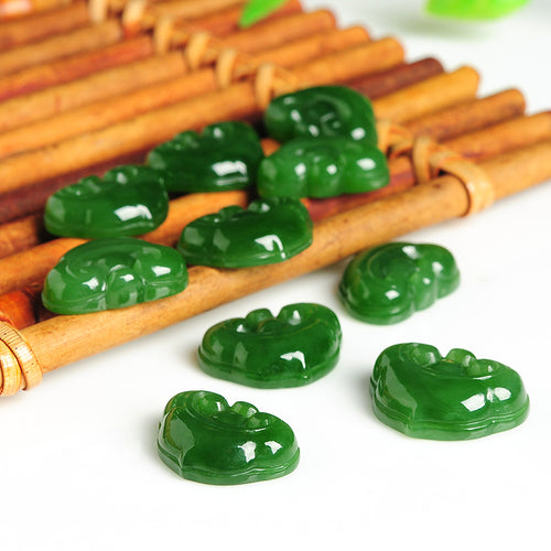 Natural Jade Beads Nephrite Ruyi Bead