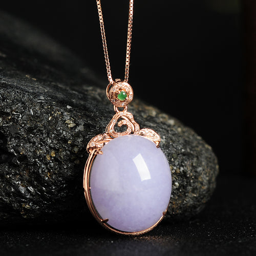Natural jade pendant jadeite gold pendant necklace