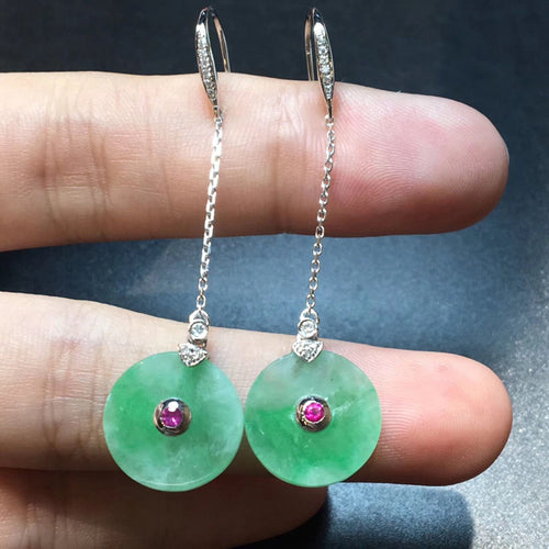 Natural Jade Earrings Jadeite Earrings