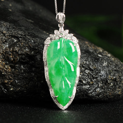 Natural jade pendant jadeite gold pendant necklace