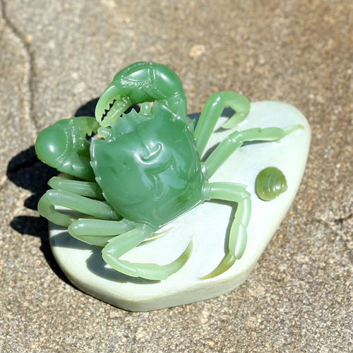 Natural jade carving Siberian nephrite jade collectibles