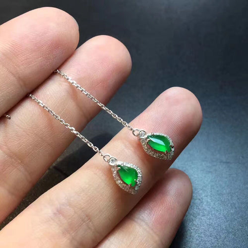 Natural Jade Earrings Jadeite Earrings