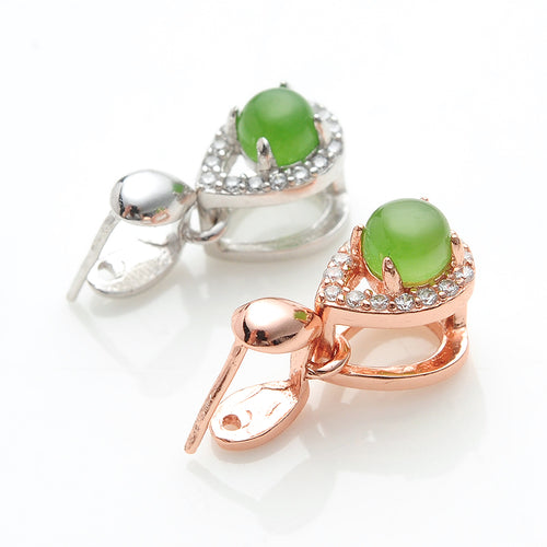 Natural jade pendant nephrite silver pendant necklace