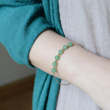 Jade Nephrite 18k Gold-Filled Jade Bracelet