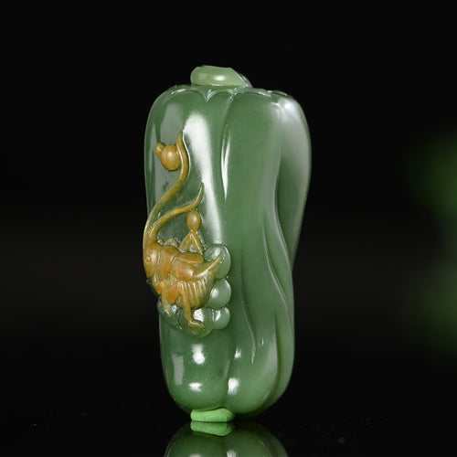 Natural jade carving nephrite collectibles Russia Siberian jade