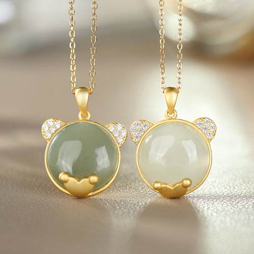 Natural Jade Pendant Nephrite Silver Pendant