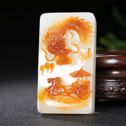 Natural jade carving Chinese Hetian nephrite collectibles